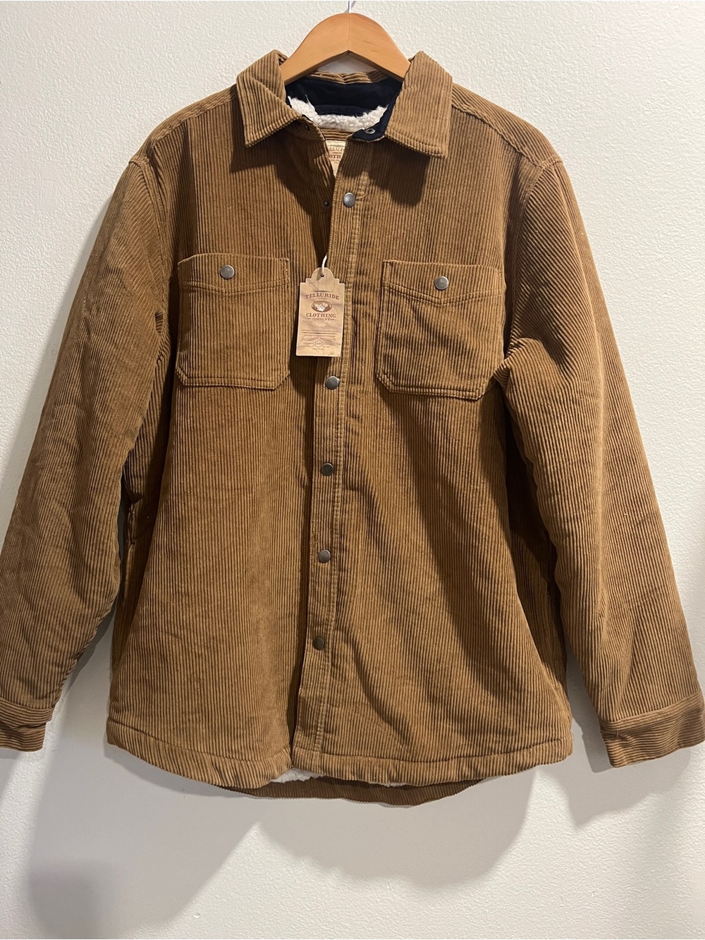 Corduroy Sherpa-Lined Work Jacket - Brown